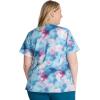 Dickies Women’s Scrub Top Printed V-Neck Medical Top with 2 Pockets, Snap Tab & Instrument Loops – DK616(Splatter Stripes)