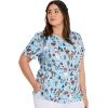 Dickies Women’s Scrub Top Printed V-Neck Medical Top with 2 Pockets, Snap Tab & Instrument Loops – DK616(Wild About Winter)