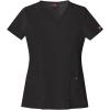 Dickies Xtreme Stretch Women Scrubs Top V-Neck 82851(Black)