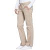 Gen Flex Scrubs for Women, Stretch Drawstring Cargo Pants for Women DK100(Dark Khaki)