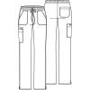 Gen Flex Scrubs for Women, Stretch Drawstring Cargo Pants for Women DK100(Lt. Pewter)