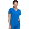 Dickies EDS Essentials, Mock Wrap Top Scrubs for Women with Four-Way Stretch and Moisture Wicking DK625(Royal)