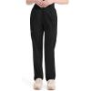 Dickies EDS Signature Scrubs for Women, Elastic Waist Pull-On Cargo Pants for Women in Soft Brushed Poplin – 86106(Black)