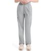 Dickies EDS Signature Scrubs for Women, Elastic Waist Pull-On Cargo Pants for Women in Soft Brushed Poplin – 86106(Grey)