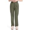 Dickies EDS Signature Scrubs for Women, Elastic Waist Pull-On Cargo Pants for Women in Soft Brushed Poplin – 86106(Olive)