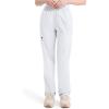 Dickies EDS Signature Scrubs for Women, Elastic Waist Pull-On Cargo Pants for Women in Soft Brushed Poplin – 86106(White)