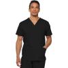 Dickies EDS Signature Scrubs for Women and Scrubs for Men, Unisex One Pocket V-Neck Top in Soft Brushed Poplin 83706(Black)