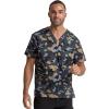Dickies EDS Signature Scrubs for Women and Scrubs for Men, Unisex One Pocket V-Neck Top in Soft Brushed Poplin 83706(Brush Away Camo)