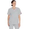 Dickies EDS Signature Scrubs for Women and Scrubs for Men, Unisex One Pocket V-Neck Top in Soft Brushed Poplin 83706(Grey)