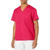 Dickies EDS Signature Scrubs for Women and Scrubs for Men, Unisex One Pocket V-Neck Top in Soft Brushed Poplin 83706(Hot Pink)