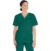 Dickies EDS Signature Scrubs for Women and Scrubs for Men, Unisex One Pocket V-Neck Top in Soft Brushed Poplin 83706(Hunter)