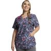 Dickies EDS Women Scrubs Top V-Neck DK700(Flor-get About It)