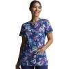 Dickies EDS Women Scrubs Top V-Neck Print DK876(Be Kind to Each Otter)