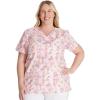 Dickies EDS Women Scrubs Top V-Neck Print DK876(Bold Batik)