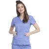 Dickies EDS Women Scrubs Top V-Neck Print DK876(Ceil)