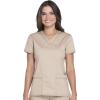 Dickies EDS Women Scrubs Top V-Neck Print DK876(Dark Khaki)