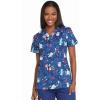 Dickies EDS Women Scrubs Top V-Neck Print DK876(Don’t Rush)