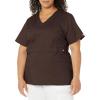 Dickies Gen Flex Women Scrubs Top Mock Wrap 817355.(Chocolate)