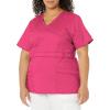 Dickies Gen Flex Women Scrubs Top Mock Wrap 817355.(Hot Pink)