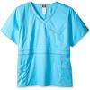 Dickies Gen Flex Women Scrubs Top Mock Wrap 817355.(Icy Turquoise)