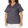 Dickies Gen Flex Women Scrubs Top Mock Wrap 817355.(Light Pewter)