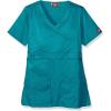 Dickies Gen Flex Women Scrubs Top Mock Wrap 817355.(Teal)