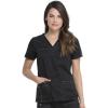 Dickies Gen Flex Women Scrubs Top V-Neck 817455(Black)