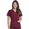 Dickies Gen Flex Women Scrubs Top V-Neck 817455(Wine)