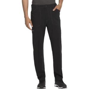 Dickies Advance Men Scrubs Pant Straight Leg Zip Fly Cargo DK205(Black)