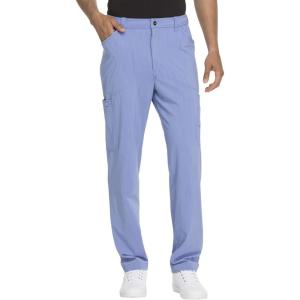 Dickies Advance Men Scrubs Pant Straight Leg Zip Fly Cargo DK205(Ciel Blue)