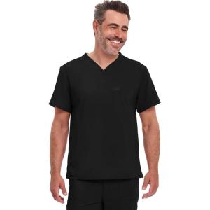 Dickies EDS Essentials Men Scrubs Top Tuckable V-Neck DK635(Black)