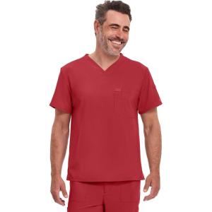 Dickies EDS Essentials Men Scrubs Top Tuckable V-Neck DK635(Red)