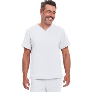 Dickies EDS Essentials Men Scrubs Top V-Neck DK645(White)