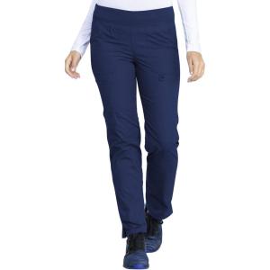 Dickies EDS Signature Women Scrubs Pant Mid Rise Tapered Leg Pull-on DK125(Navy)