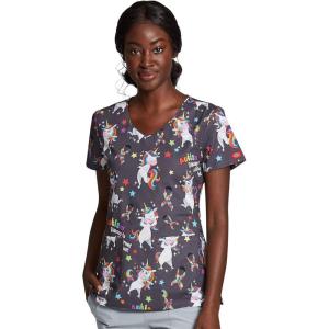 Dickies EDS Women Scrubs Top V-Neck DK700(A Different Beat)