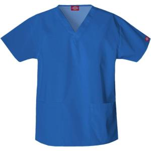 Dickies EDS Women Scrubs Top V-Neck Print DK876(Blue)