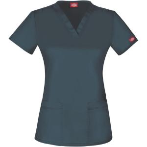 Dickies EDS Women Scrubs Top V-Neck Print DK876(Caribbean)