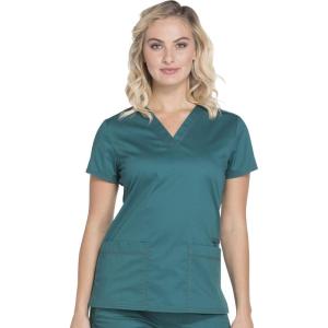 Dickies EDS Women Scrubs Top V-Neck Print DK876(Hunter)