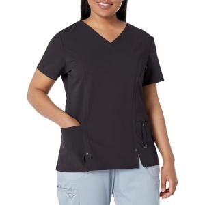 Dickies EDS Women Scrubs Top V-Neck Print DK876(Pewter)