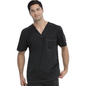 Dickies Gen Flex Men Scrubs Top V-Neck 81722(Black)