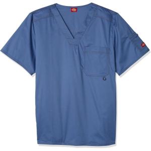 Dickies Gen Flex Men Scrubs Top V-Neck 81722(Blue Fog)