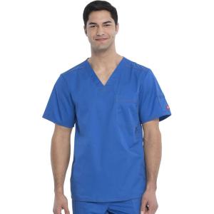 Dickies Gen Flex Men Scrubs Top V-Neck 81722(Royal Blue)