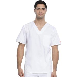 Dickies Gen Flex Men Scrubs Top V-Neck 81722(White)