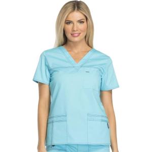 Dickies Gen Flex Women Scrubs Top V-Neck 817455(Icy Turquoise)