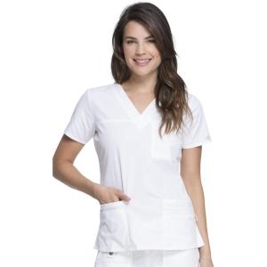 Dickies Gen Flex Women Scrubs Top V-Neck 817455(White)