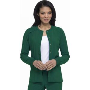 Dickies Scrub Jackets For Woman Snap Front Warm-up Jacket With 2 Pockets – DK305(Hunter Green)