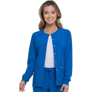 Dickies Scrub Jackets For Woman Snap Front Warm-up Jacket With 2 Pockets – DK305(Royal)