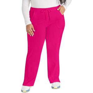Dickies Scrubs for Women, Drawstring Cargo Scrub Pants with Four-Way Stretch and Moisture Wicking DK010(Hot Pink)
