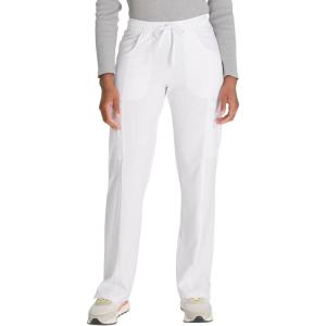 Dickies Scrubs for Women, Drawstring Cargo Scrub Pants with Four-Way Stretch and Moisture Wicking DK010(White)