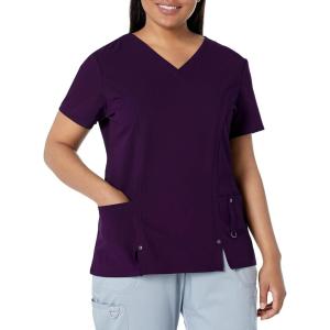 Dickies Xtreme Stretch Women Scrubs Top V-Neck 82851(Eggplant)